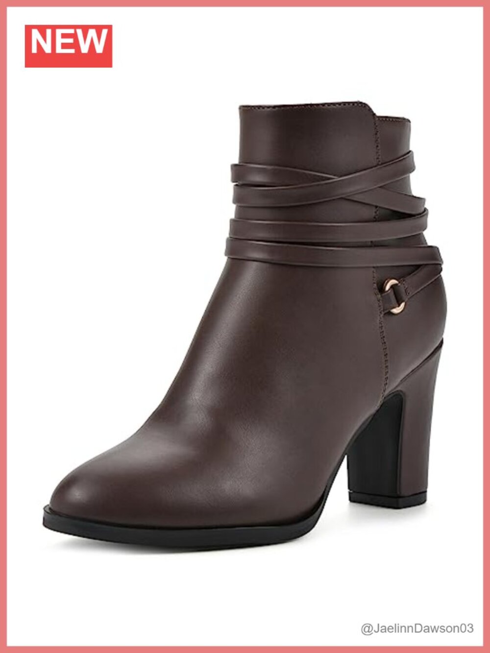 White Mountain Women's Teaser Block Heel Ankle Bootie PU Corsette Detail